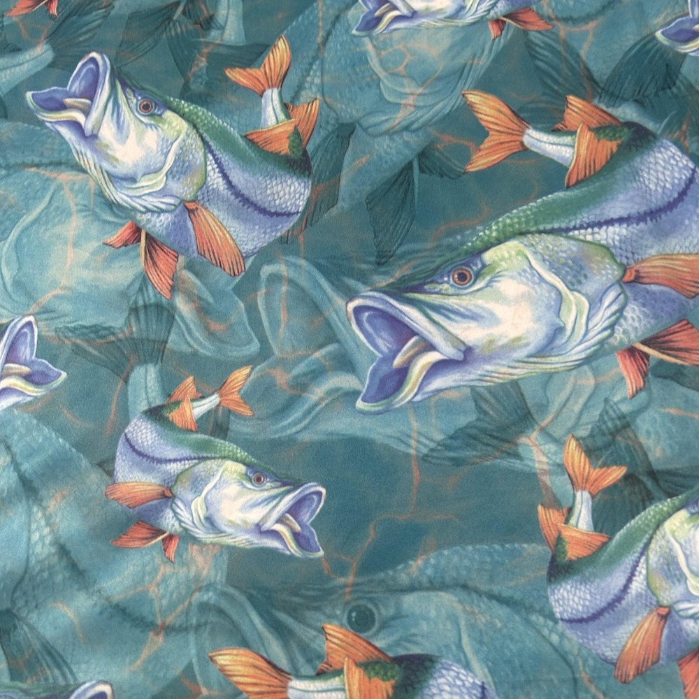 Reel Legends Shirt Mens Large Blue REEL-TEC Fishing Bass Fish Graphic Print - Picture 4 of 11